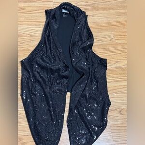 H&M Black Sequin Vest Top
